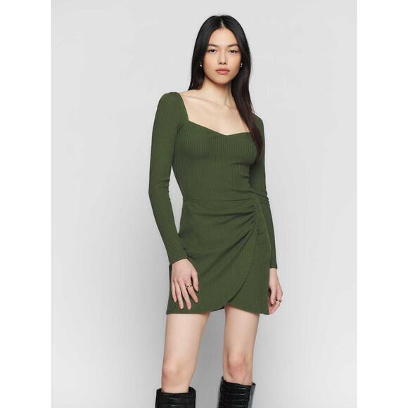 Reformation Cleona Knit Dress - M - Fern - Picture 1 of 4
